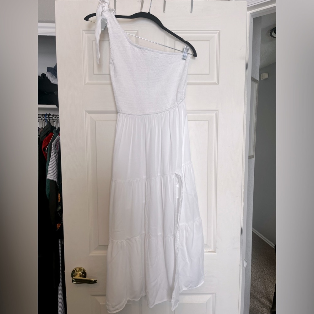 Merokeety One Shoulder Tiered Sundress